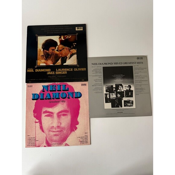 Neil Diamond LP Lot Jazz Singer Greatest Hits 12 Greatest Hits Cleaned VG+ - Picture 2 of 10